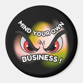 Rund magnet : Minnet i din egen (svart)