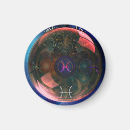 Rund magnet- Zodiactema- Pisces Magnet