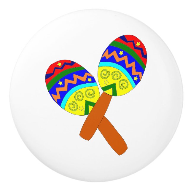 Rund Maraca-låda Dra ut Knopp (Framsidan)