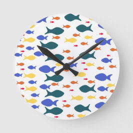 Rund (medel) väggklocka