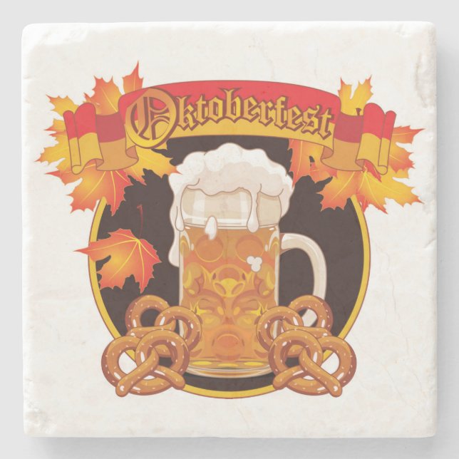 Rund Oktoberfest Firande-design Stenunderlägg (Framsidan)