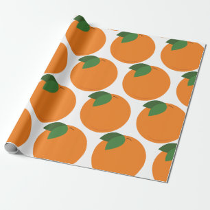 Rund Orange Presentpapper