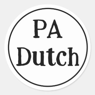 Rund PA Dutch-klistermärke Runt Klistermärke