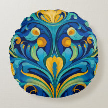 Rund Pillow art nouveau
