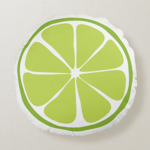 Rund Pillow för sommarcitrusfrukter Kudde
