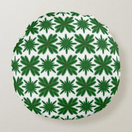 Rund Pillow gräs Snöflingor Kudde