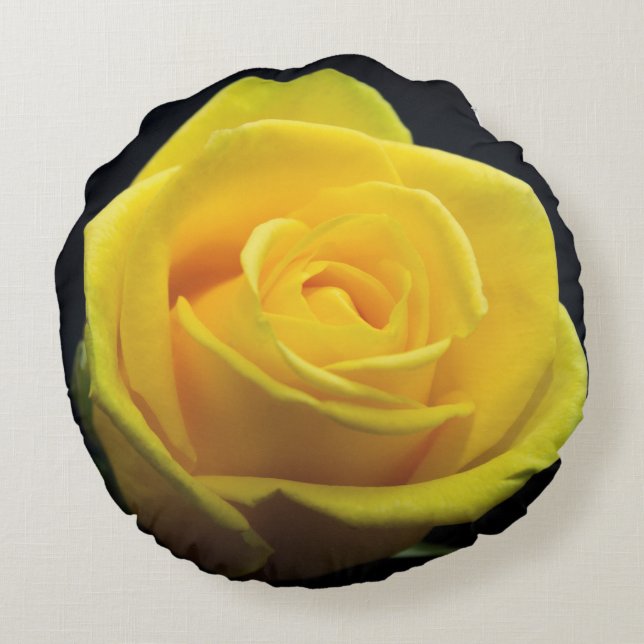 Rund Pillow gul ros Kudde (Baksidan)