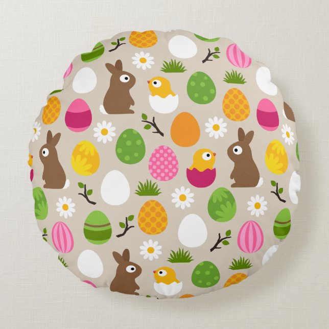 Rund Pillow påsk Kudde (Framsidan)