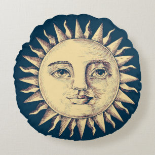 Rund Pillow sol Kudde