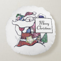 Rund Pillow vid jultomten
