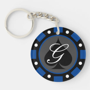 Rund poker chip akryl med monogrammet anpassningsb