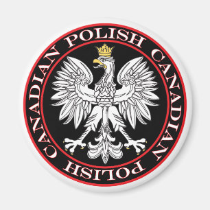 Rund polsk kanadensisk Eagle Magnet