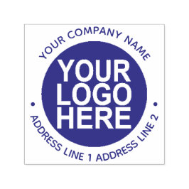 Rund självsvärtande Returadress Frimärke med Logot Självfärgande Stämpel