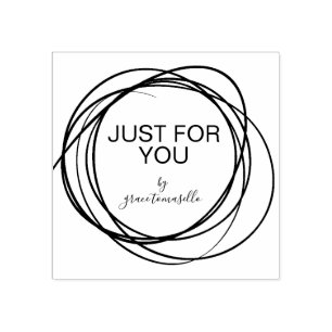 Rund snyggt-skript bara för din Personlig Stämpel