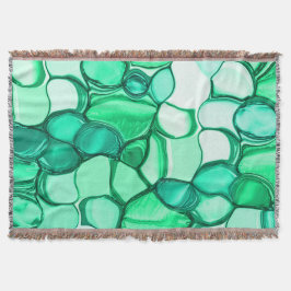 Rund som stenar i grönt till mynning filt