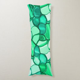 Rund som stenar i grönt till mynning kroppskudde