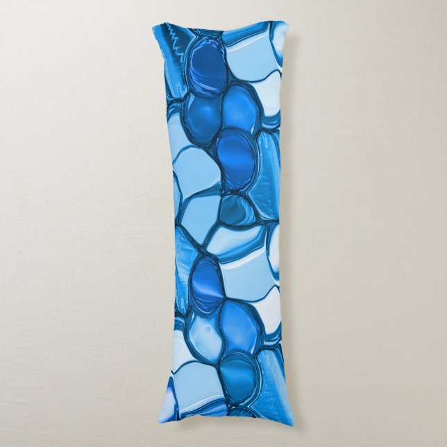 Rund som stenar i royalets blå nyans kroppskudde (Framsidan Vertikal)