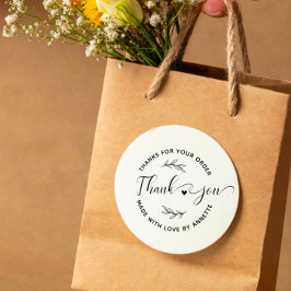 Rund Tack för anpassat namn i modernt skript Stämpel