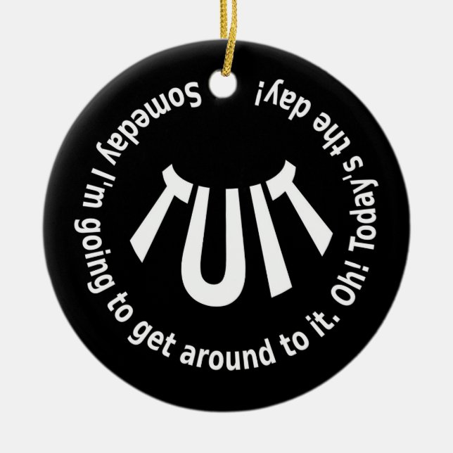 Rund TUIT Julgransprydnad Keramik (Framsidan)