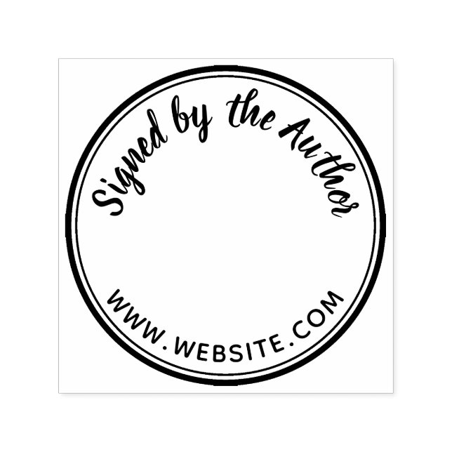 Rund undertecknad av författarbokplåtsförfattare N Självfärgande Stämpel (Design)