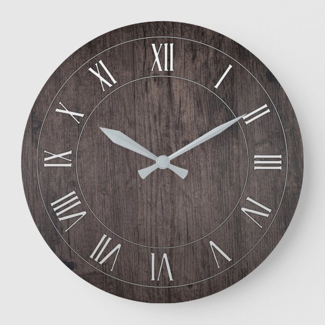 Rund väggklocka av trä, antromersk, romersk (Framsida)