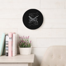 Rund väggklocka | Självvård Linje Konst Design