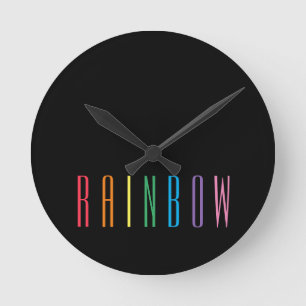 Rund väggklocka/svart RAINBOY Klocka
