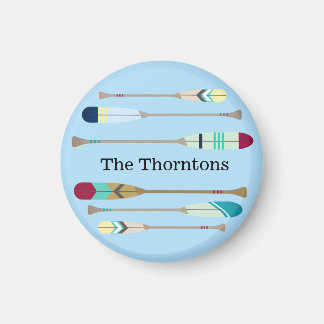 Rund Vintage-stil Oars Magnet