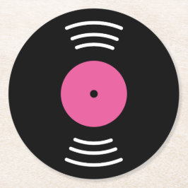 Rund vinylmusikinspelning papper novelty underlägg