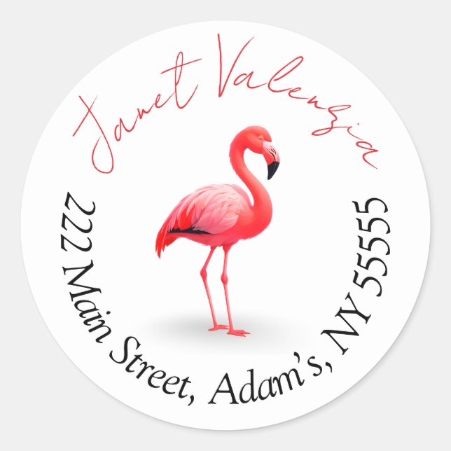 Runda adressetiketter runt klistermärke (Framsida)