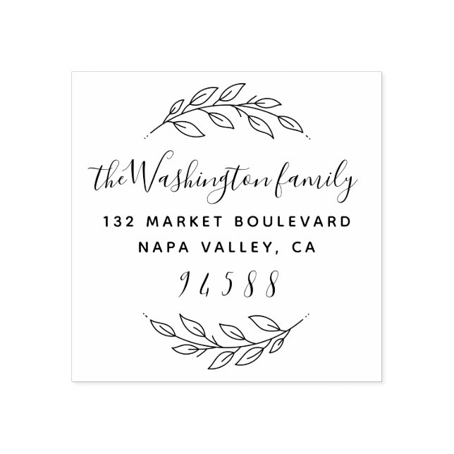 Runda andedräkt och Anpassningsbar-Returadressen N Stämpel (Tryck)