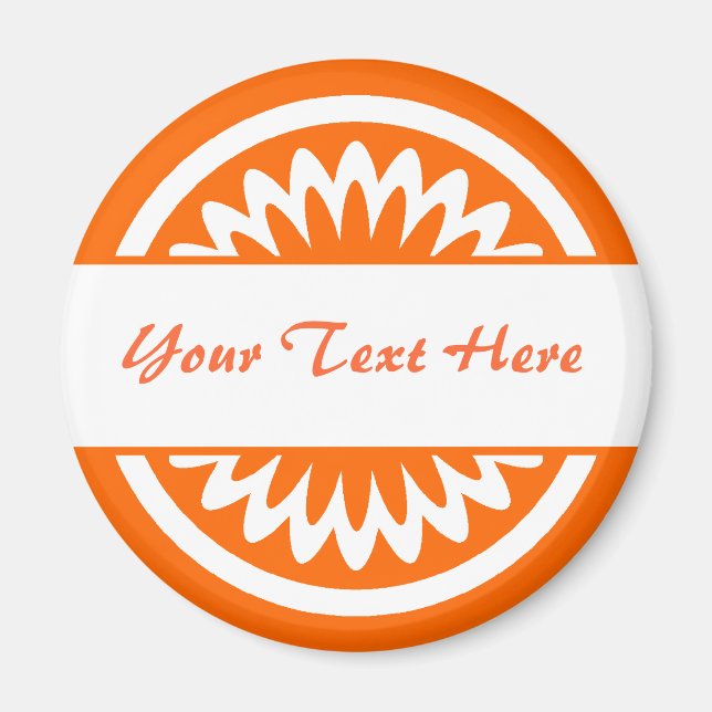 Runda blommor - Orange Magnet (Framsidan)