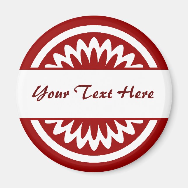 Runda blommor - Ruby Red Magnet (Framsidan)