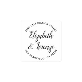 Runda Bröllop-skript, Returadress Stämpel