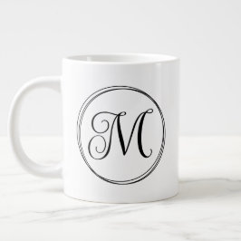 Runda Curly Script Monogram Jumbo Mugg