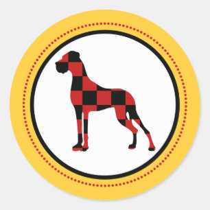 Runda Doggen-dekaler Runt Klistermärke