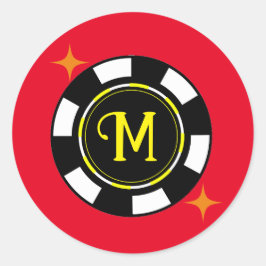 Runda etiketter - Personligen Poker (lägg till inl