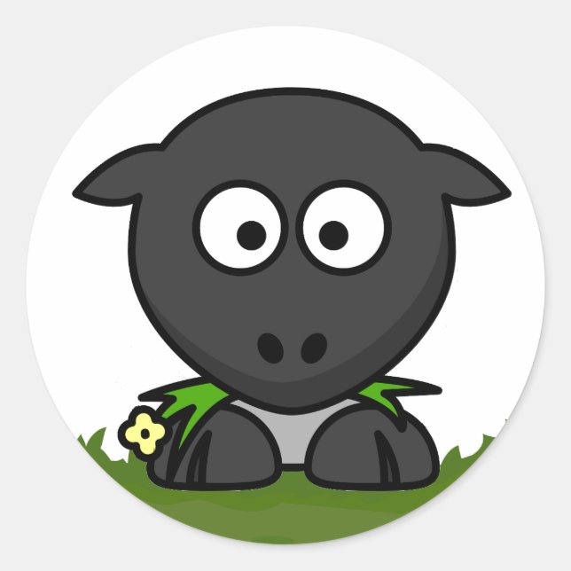 Runda får runt klistermärke (Framsida)