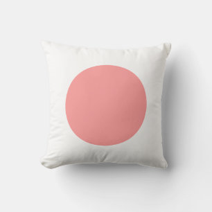 Runda färger - Mjuk rosa och vit Kudde