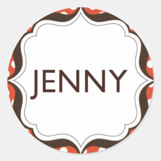 Runda fästpunkter - fullt utfall runt klistermärke