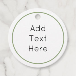 Runda favoritmärkord - Grönt Gräns med redigerbar  Gåvor Etiketter