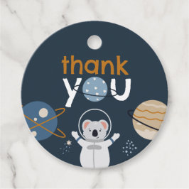 Runda favorittaggar för babyskor i rymden gåvor etiketter