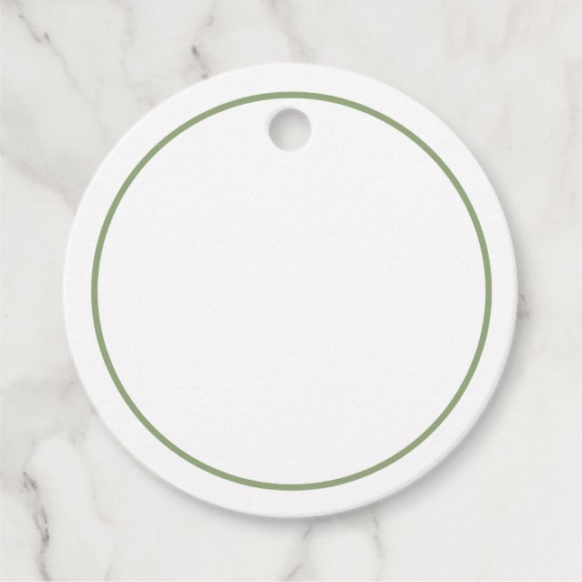 Runda favorittaggar - Grönten Gräns Gåvor Etiketter (Framsida)