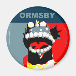 Runda för Ormsby kampanjmagnet Magnet