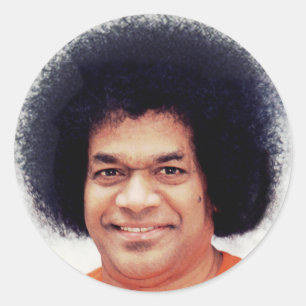 Runda för Sathya Sai Babaklistermärke Runt Klistermärke
