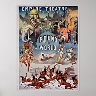 Runda för vintageväldeTheatre världen Poster