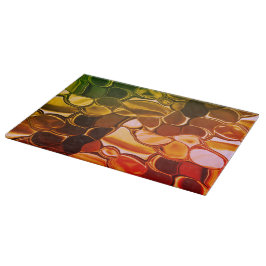 Runda former som migrerar från rött till grönaktig