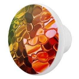 Runda former som migrerar från rött till grönaktig knopp