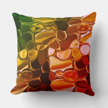 Runda former som migrerar från rött till grönaktig