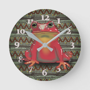 RUNDA FROG NUMBERED ROUND CLOCK RUND KLOCKA